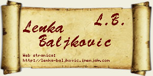 Lenka Baljković vizit kartica